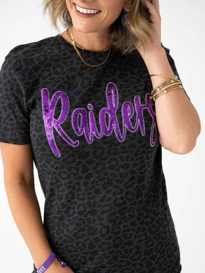 Raiders Leopard Bling Tee