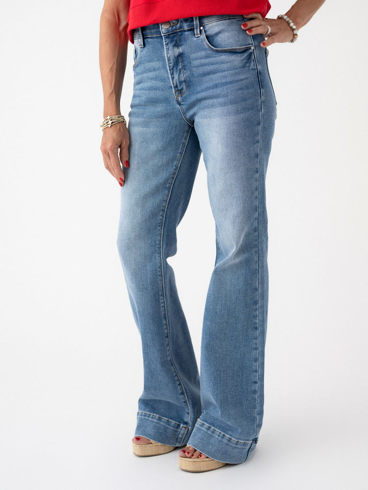 Risen TC EB High Rise Flare Jeans - Stretchy