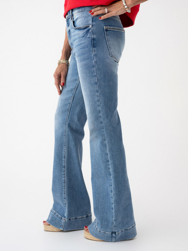 Risen TC EB High Rise Flare Jeans - Stretchy
