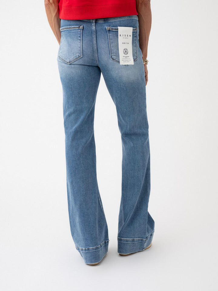 Risen TC EB High Rise Flare Jeans - Stretchy