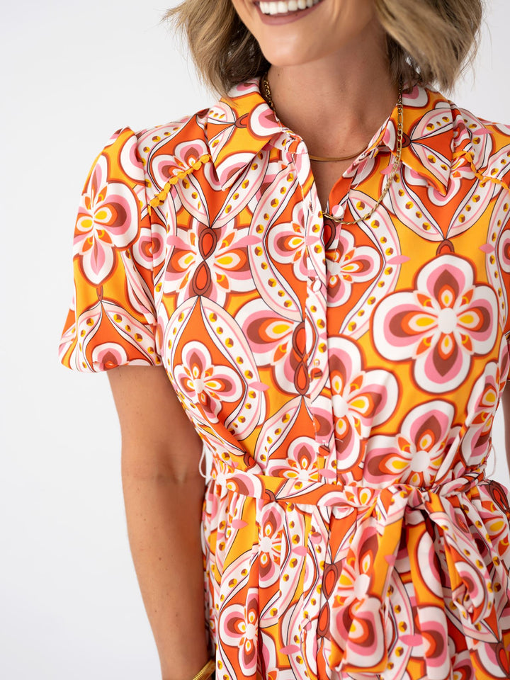 Urban Blossom Shimmer Dress