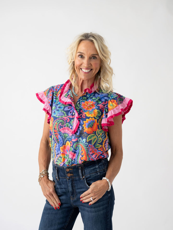 Blooming Garden Ruffle Top