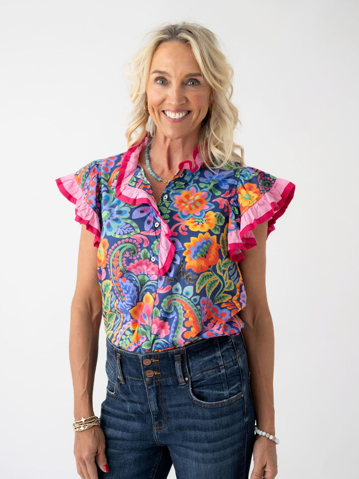 Blooming Garden Ruffle Top