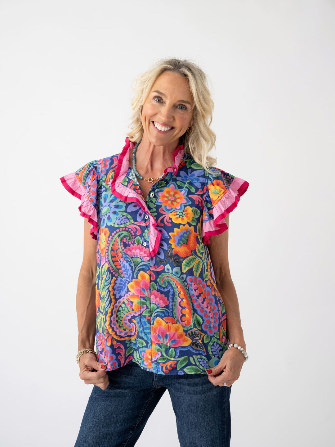 Blooming Garden Ruffle Top