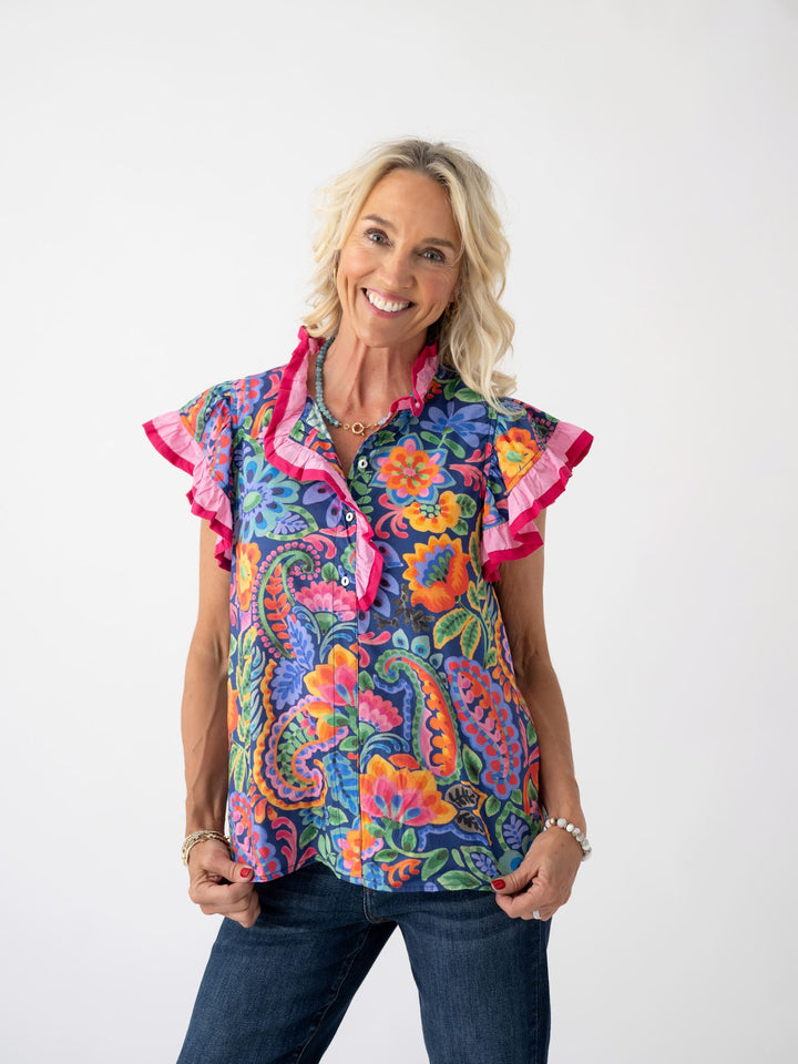 Blooming Garden Ruffle Top