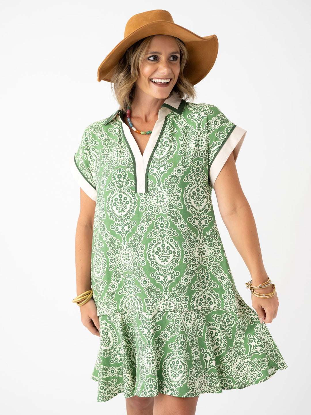 Clover Club Collared Dress