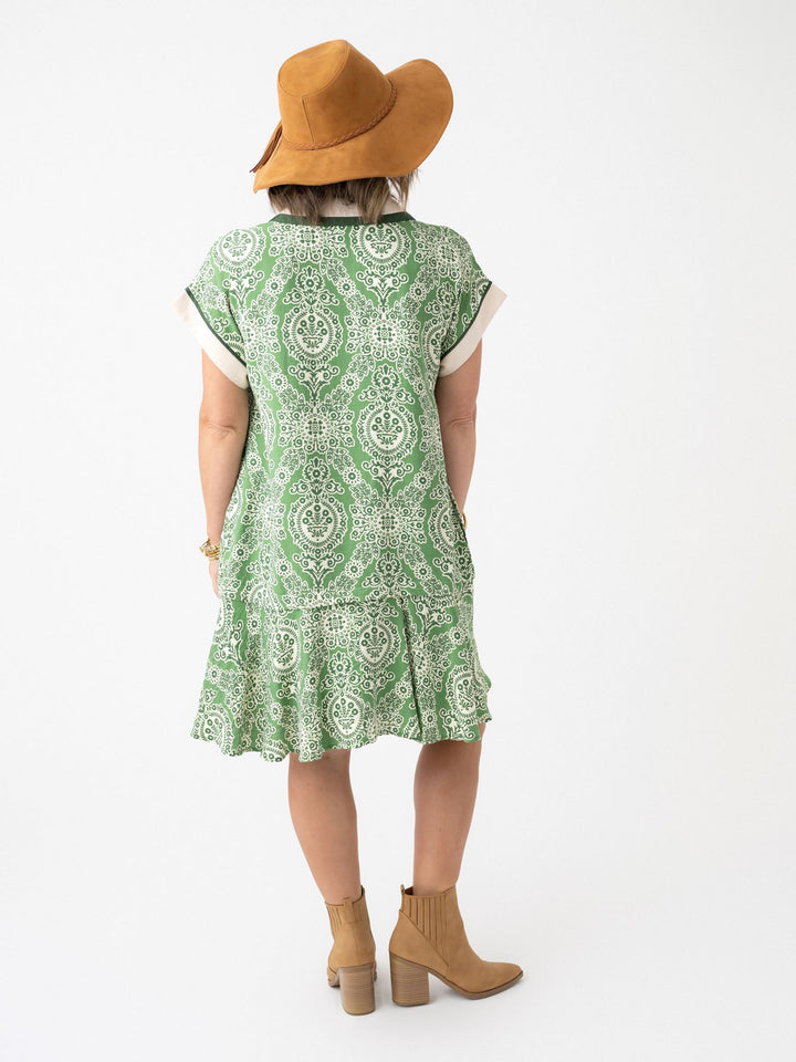 Clover Club Collared Dress