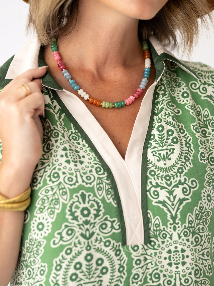 All the Cool Tones Stone Necklace