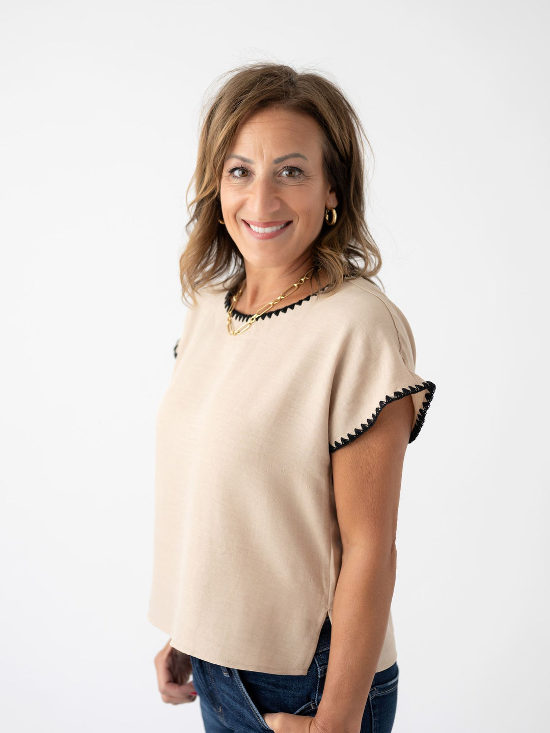 Dust & Thread Stitch Top