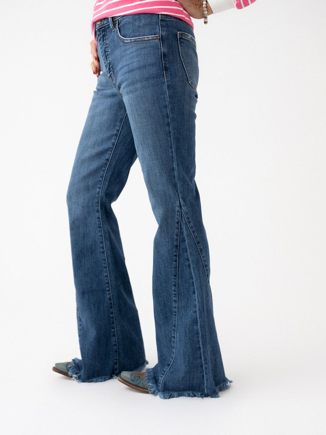 Risen Mid Rise Flare Side Seam - Stretchy