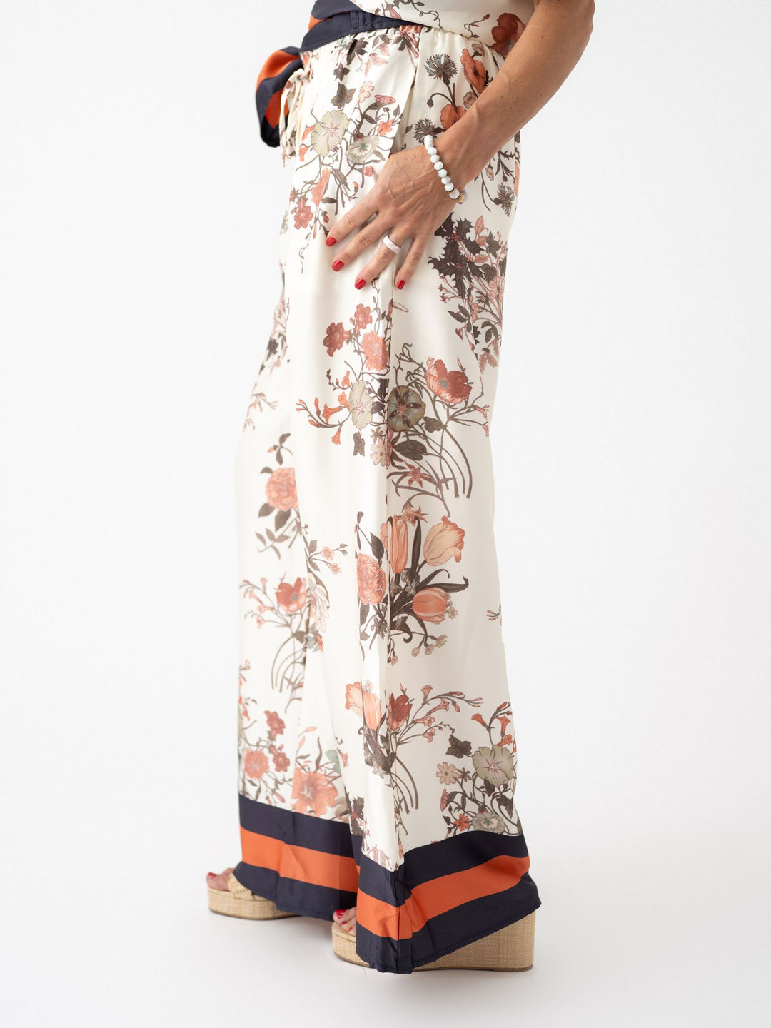 Garden Satin Stripe Pants