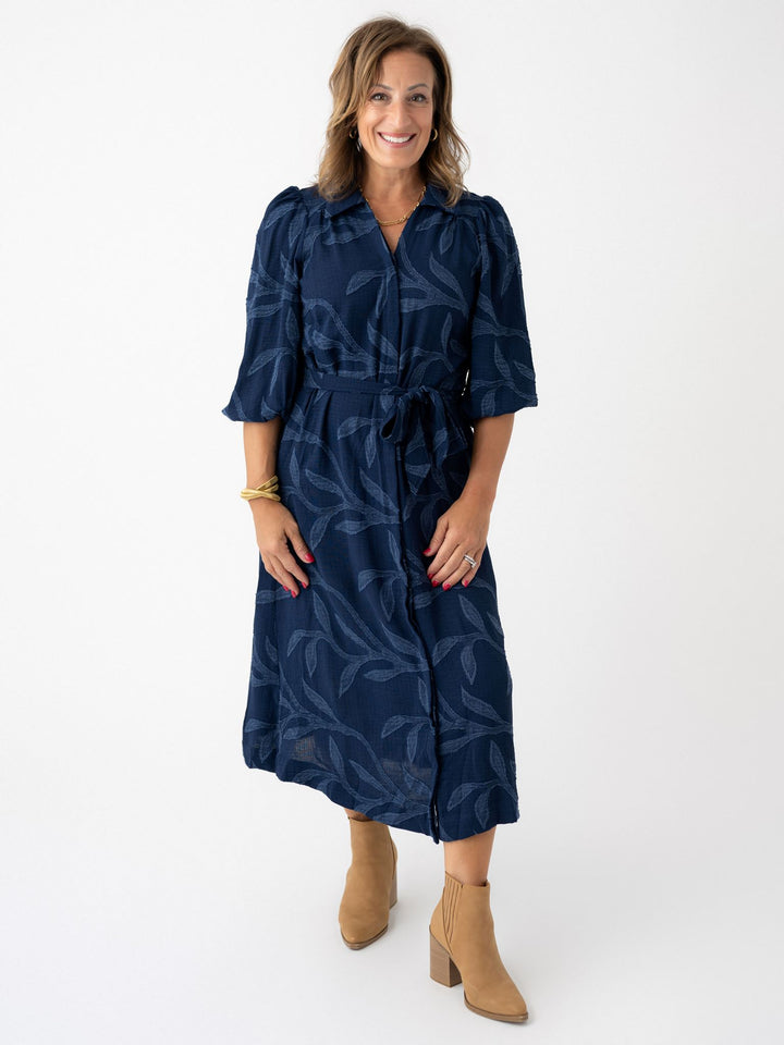 Petal Whisper Tie Waist Dress