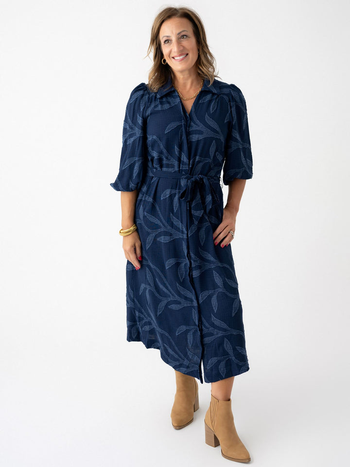 Petal Whisper Tie Waist Dress