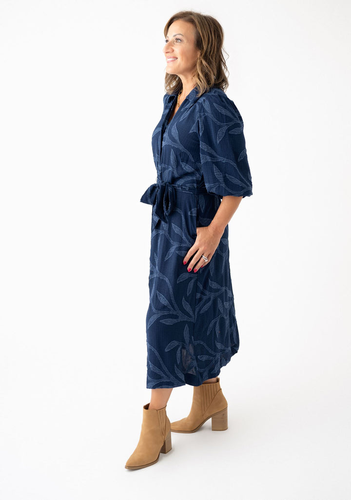 Petal Whisper Tie Waist Dress