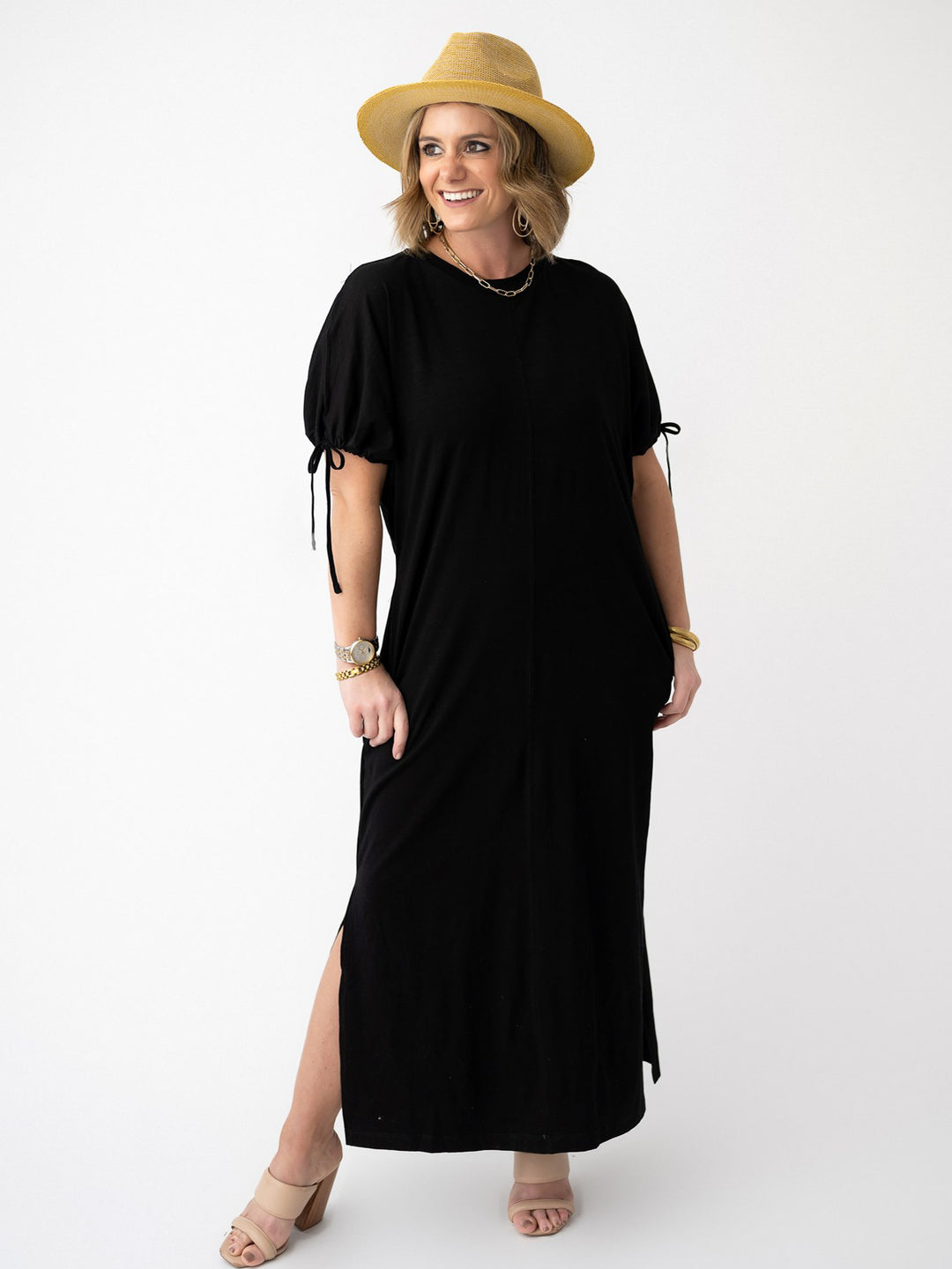 Black Willow Tie Sleeve Maxi – Black Willow Boutique, LLC