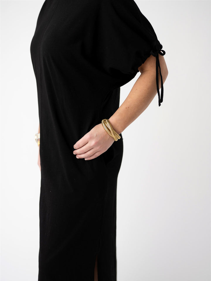 Black Willow Tie Sleeve Maxi