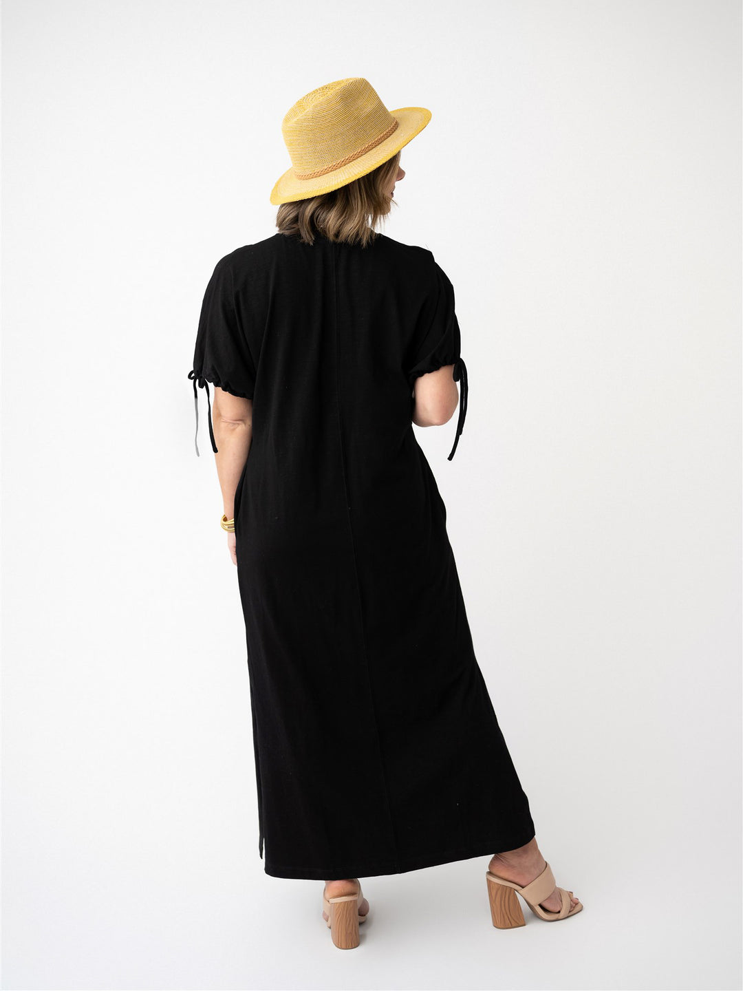Black Willow Tie Sleeve Maxi