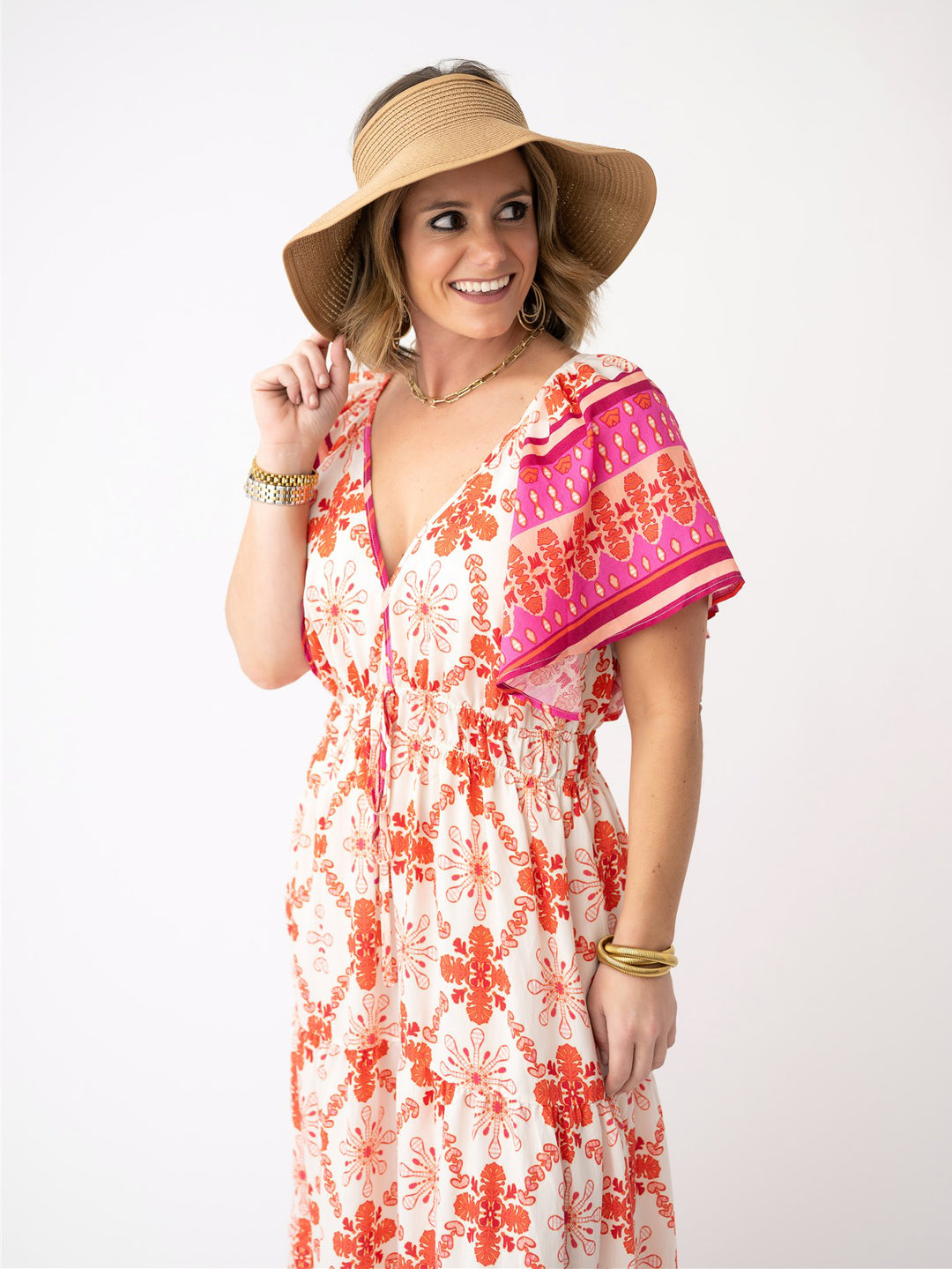 Packable Wide Brim Ponytail Hat