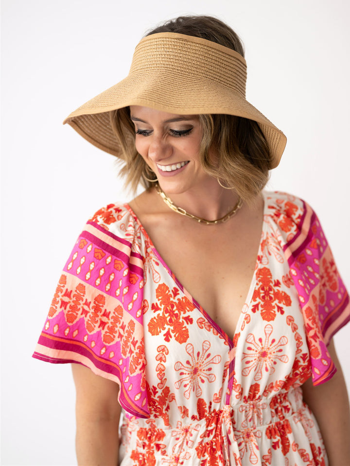 Packable Wide Brim Ponytail Hat