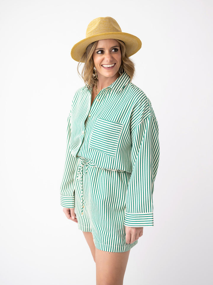 Rocking It Striped Romper