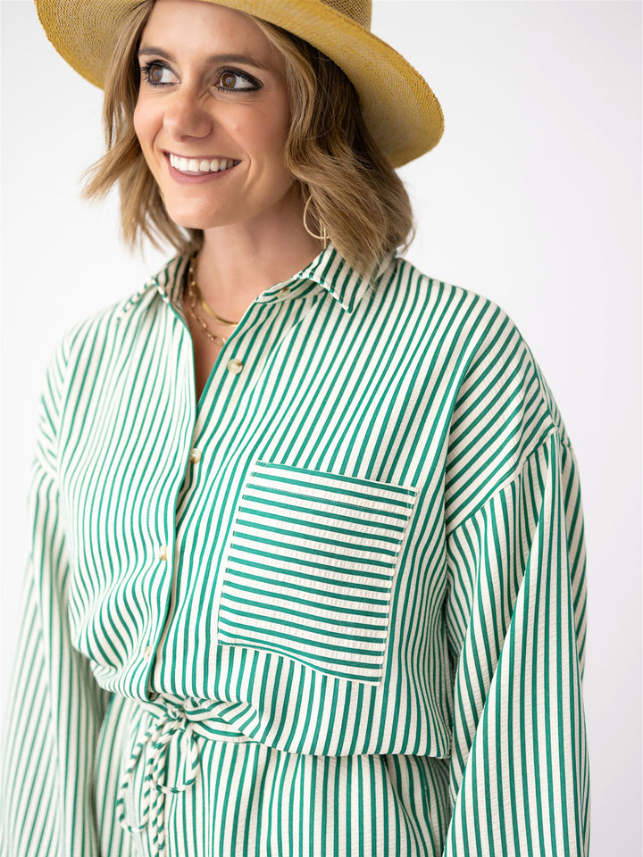 Rocking It Striped Romper