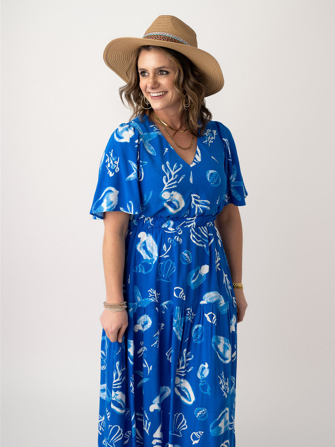 Toast to Tropics V Neck Maxi