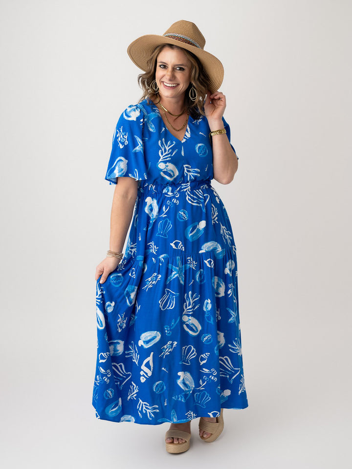 Toast to Tropics V Neck Maxi