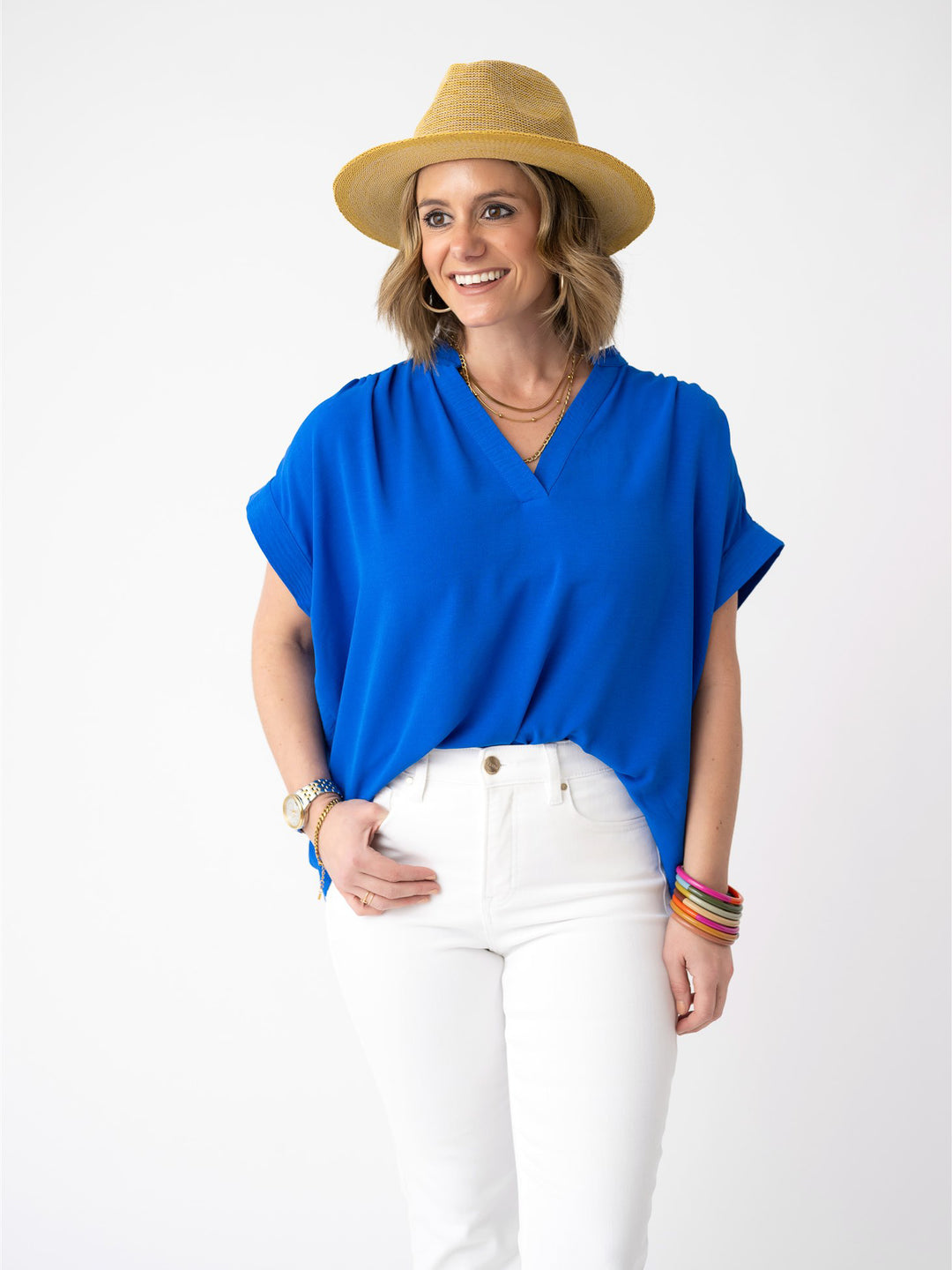 Signature V Neck Blouse