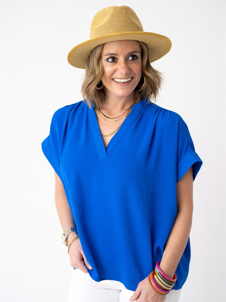 Signature V Neck Blouse