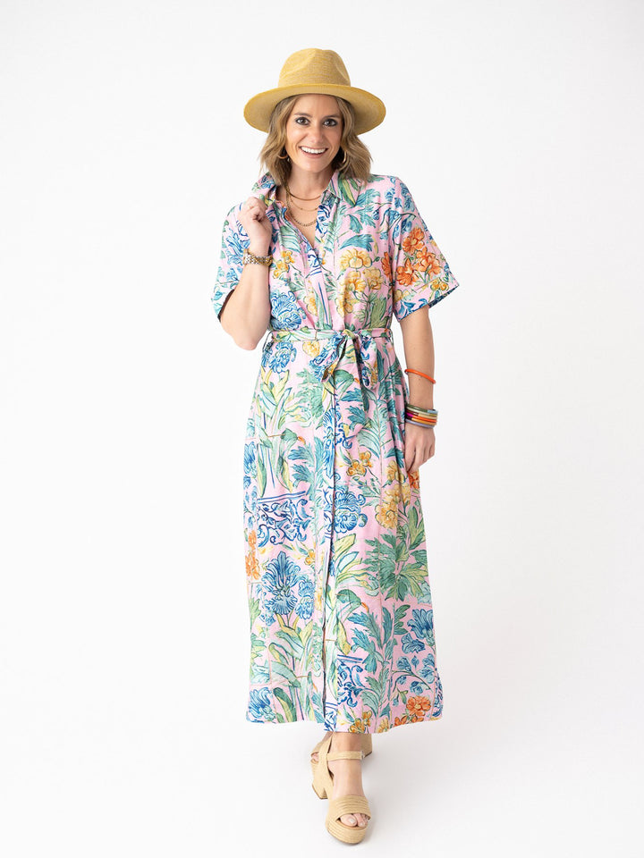 Island Breeze Long Shirt Dress