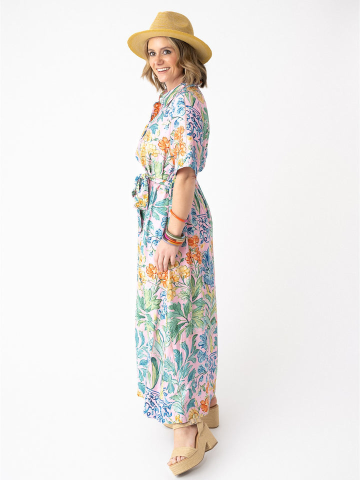 Island Breeze Long Shirt Dress