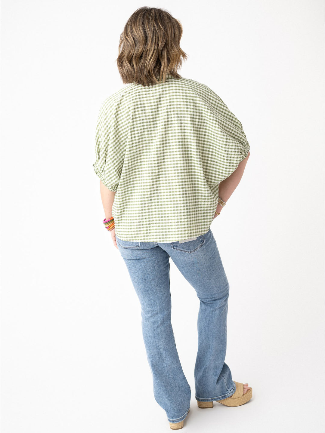 Driftwood Checked Top