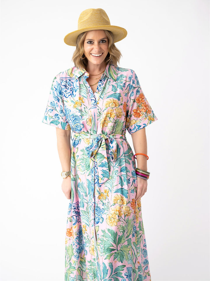 Island Breeze Long Shirt Dress
