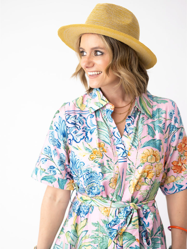 Island Breeze Long Shirt Dress