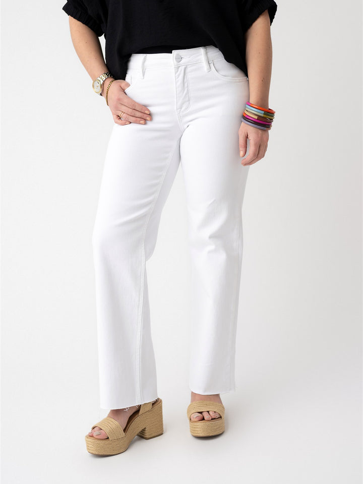 Risen TC Mid Rise Ankle Straight Raw Hem
