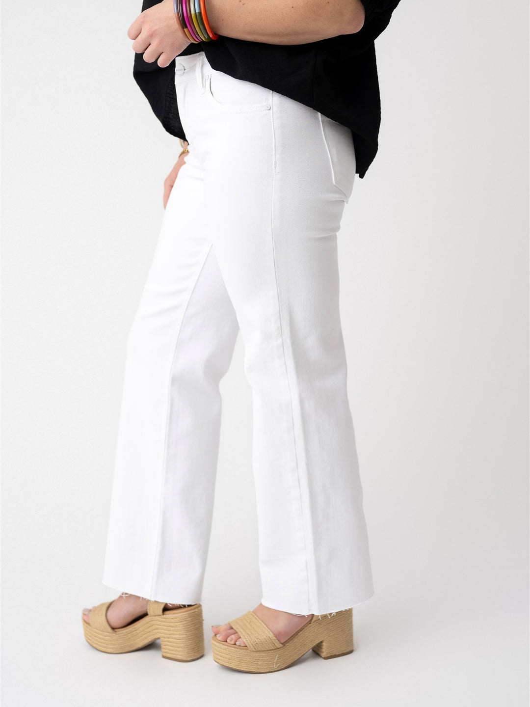 Risen TC Mid Rise Ankle Straight Raw Hem