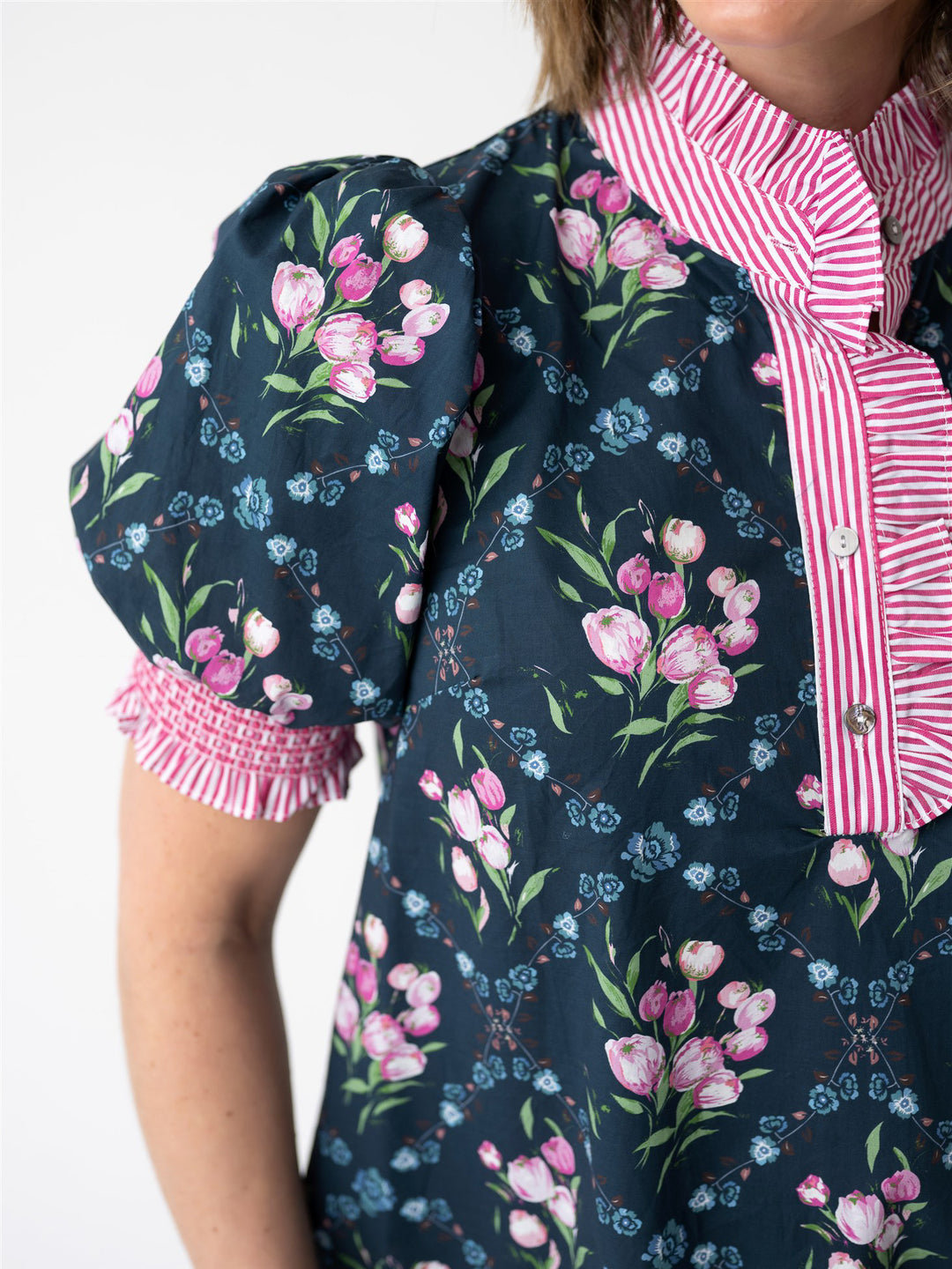 Bella Fleur Contrast Trim Blouse