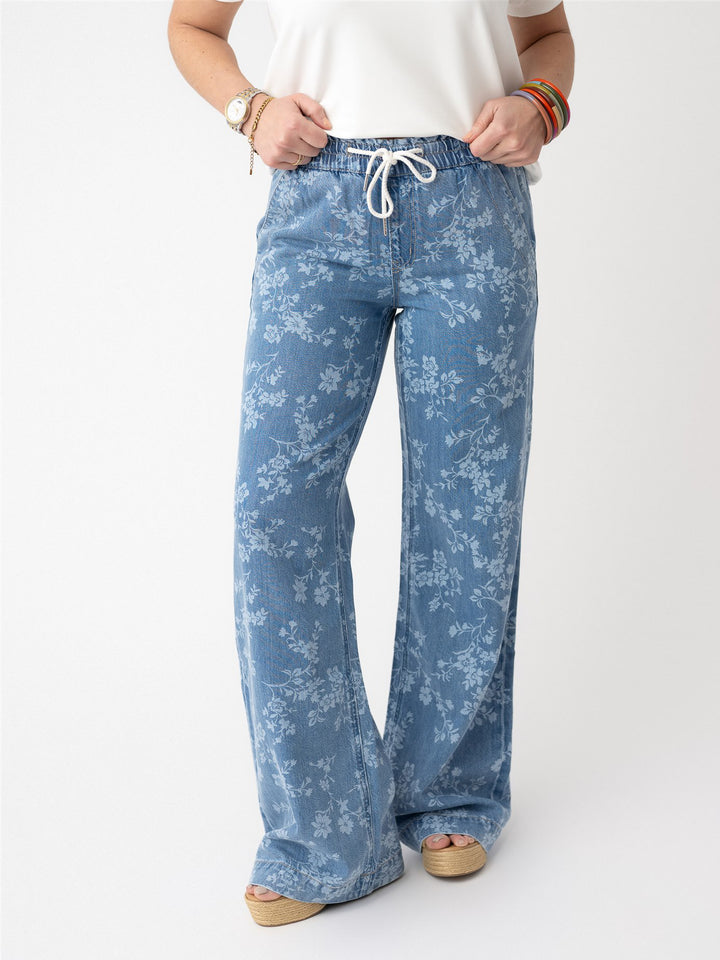 Vervet Super High Rise Drawstring with Floral