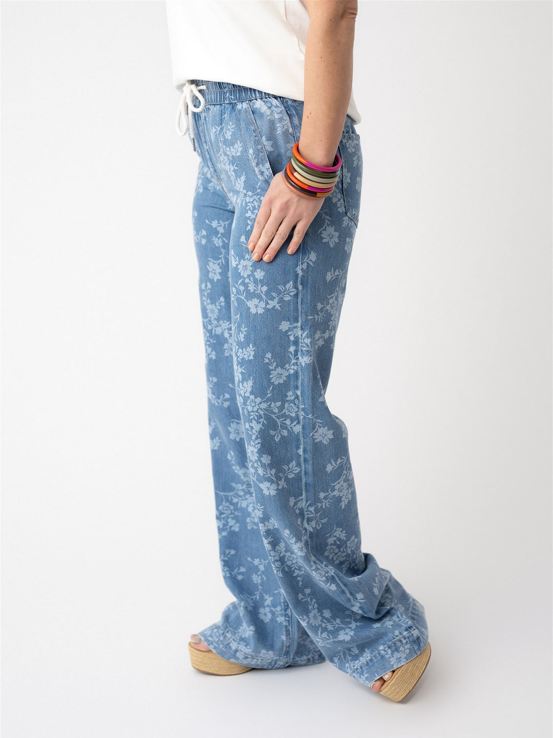 Vervet Super High Rise Drawstring with Floral