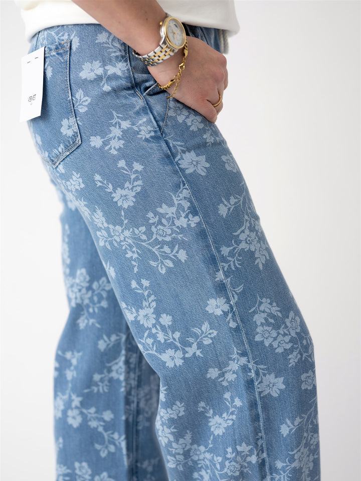 Vervet Super High Rise Drawstring with Floral