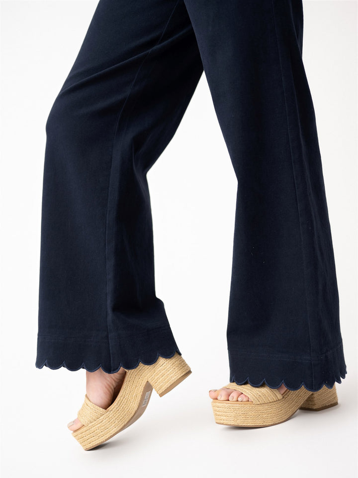 Front Pocket Petal Hem Pants
