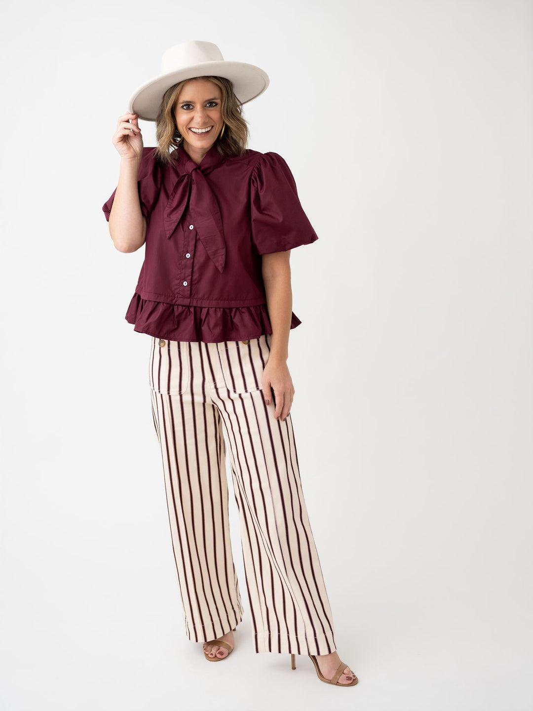 Polished Pinstripe Pocket Pants