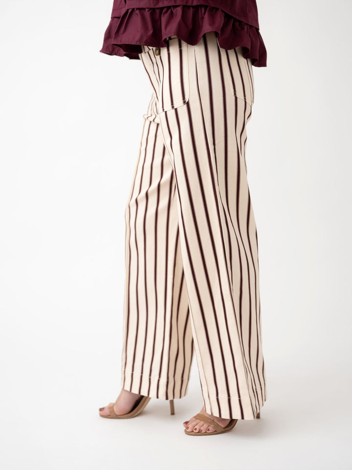 Polished Pinstripe Pocket Pants