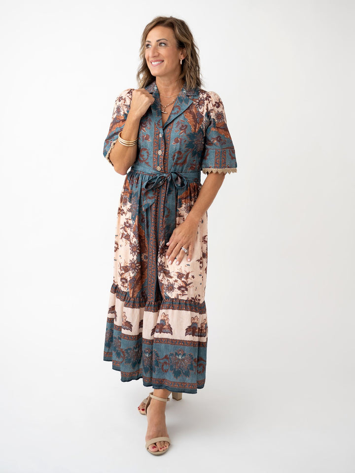 Sienna Garden Scalloped Sleeve Dress
