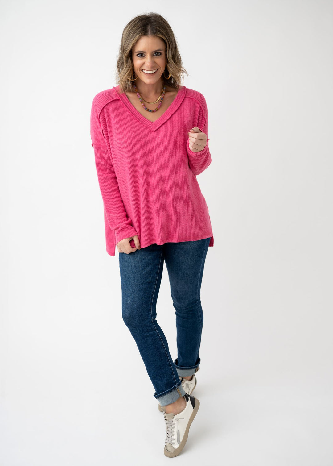 Everyday Ease V Neck Sweater