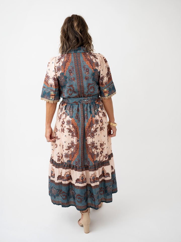 Sienna Garden Scalloped Sleeve Dress