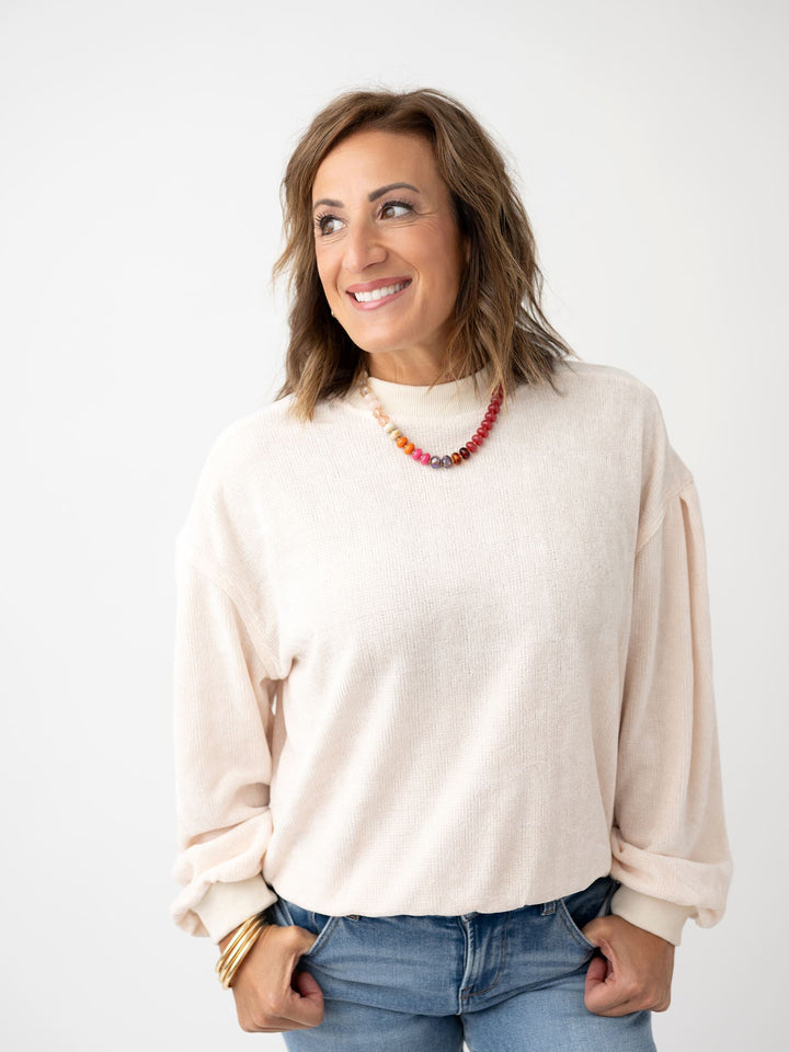 Relax in Velour Pullover Sweatshirt