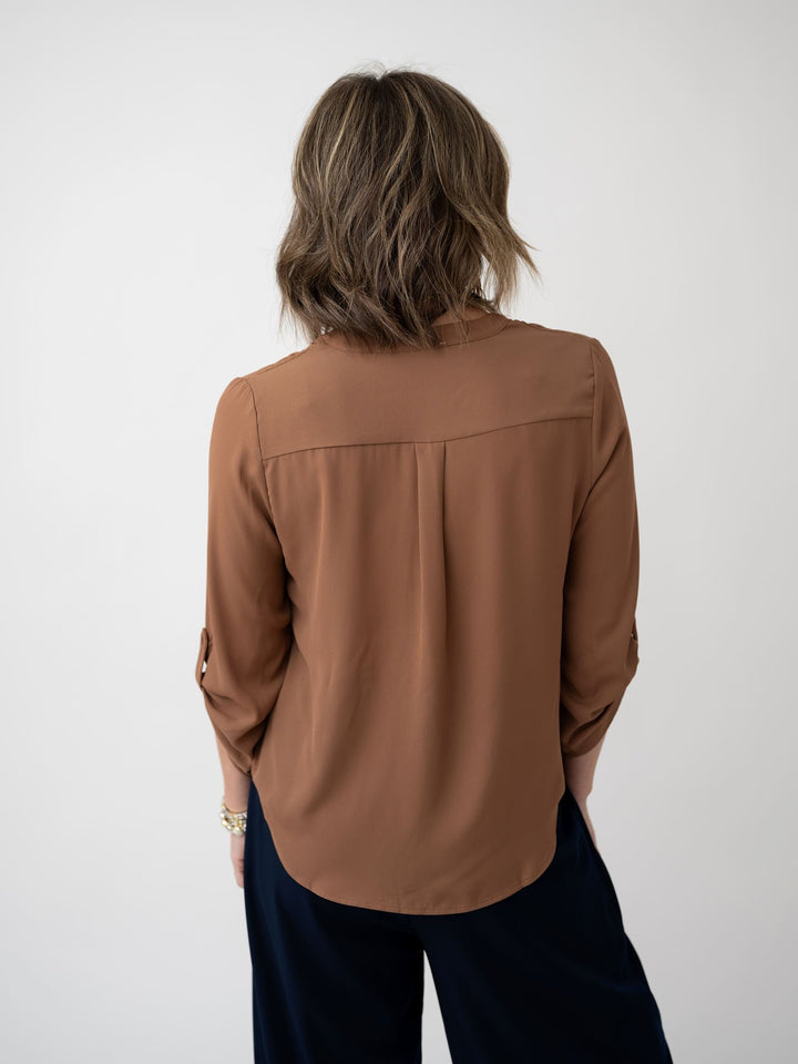 Layer Me Up Split Neck Blouse