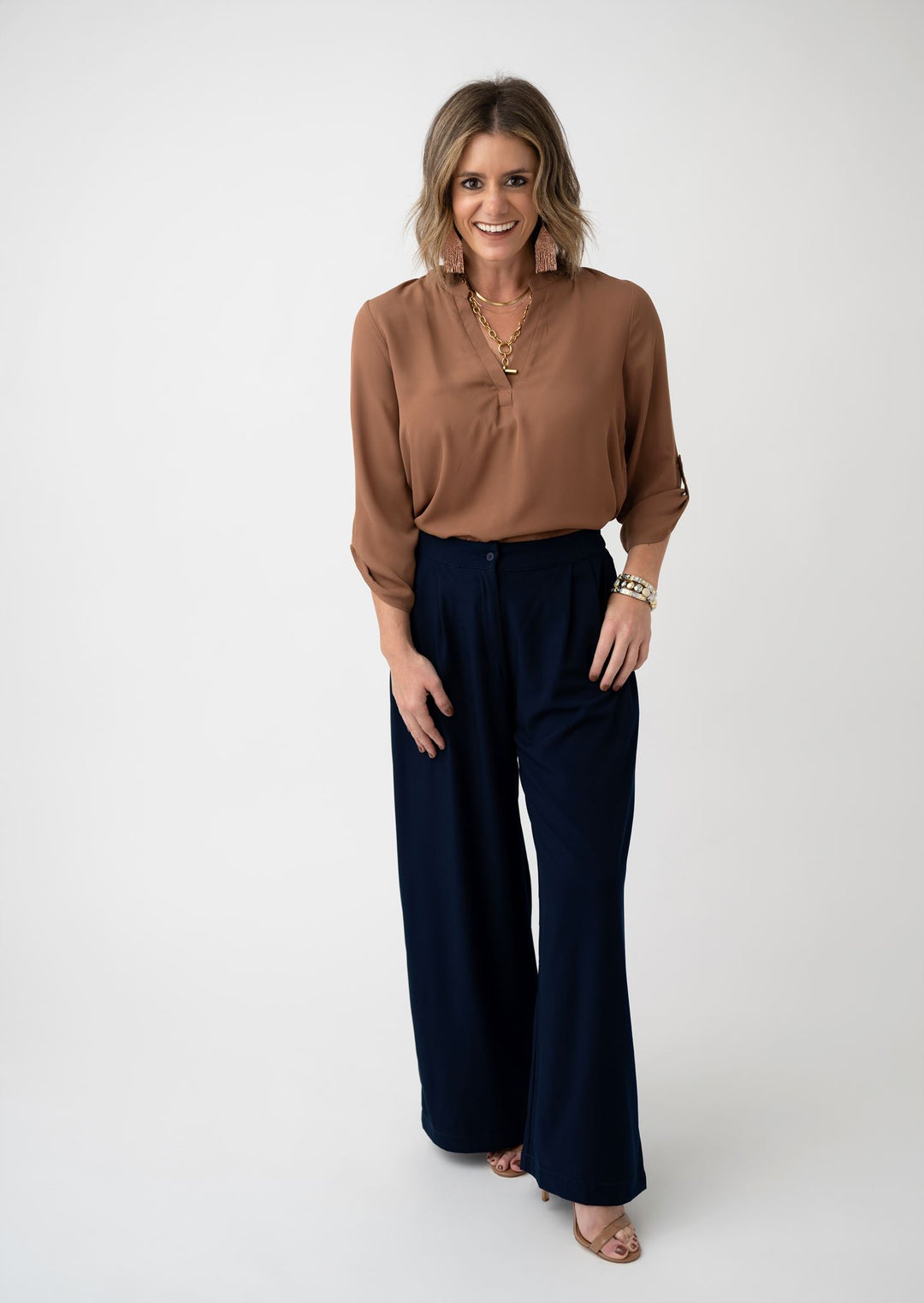 Layer Me Up Split Neck Blouse