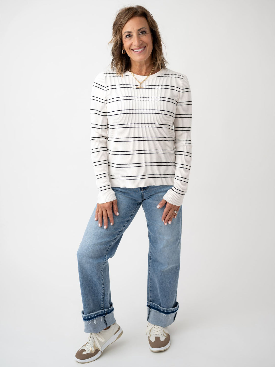 Stated in Stripes Sweater